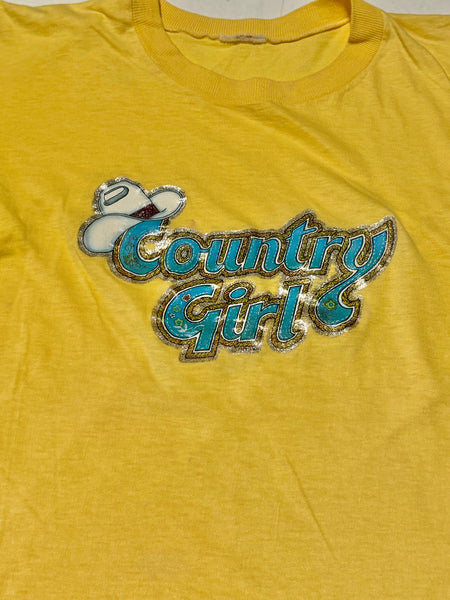 Vintage Yellow 79’ Country Girl T-shirt (S)