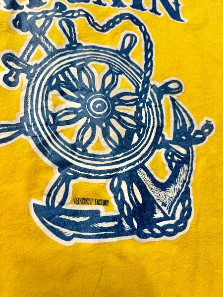 Vintage Yellow Captain Anchor Football T-shirt (L)