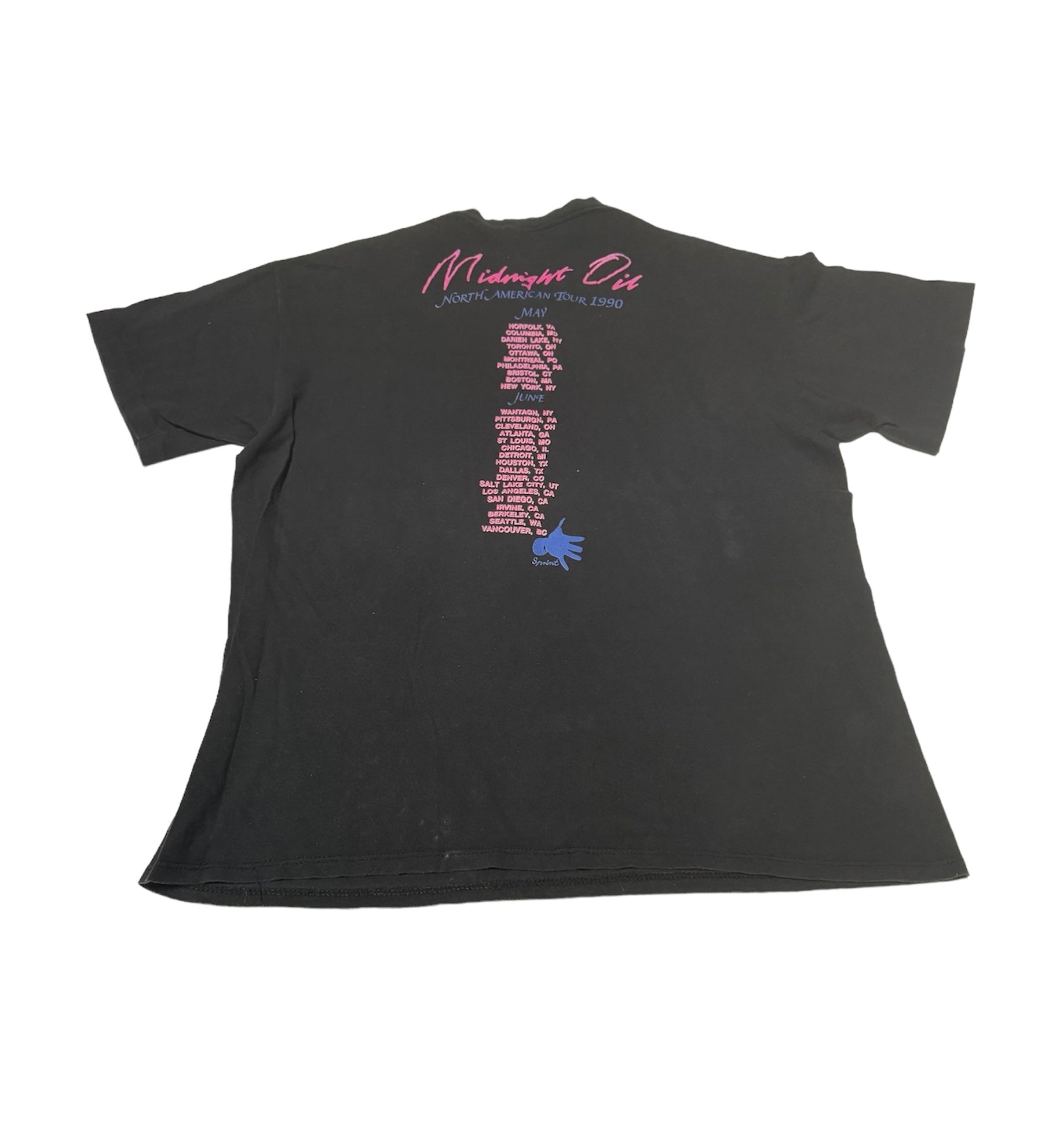 Midnight Oil Tシャツ XL Vintage 90s Midnight Oil Tour T-shirt (XL) – Route 66 Sydney