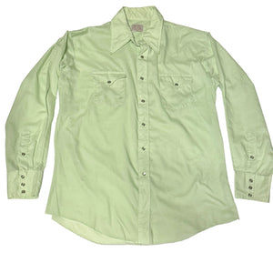 Vintage H Bar C California Ranchwear - Pastel Green Western Shirt (XL)