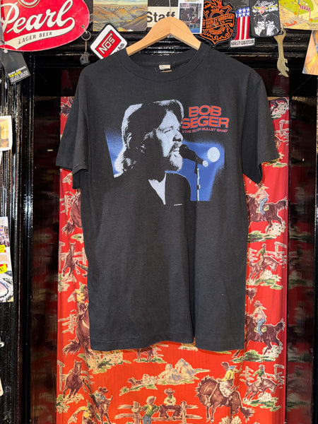 Vintage Bob Seger & Silver Bullet Band Black T-shirt 1986 (L/XL)