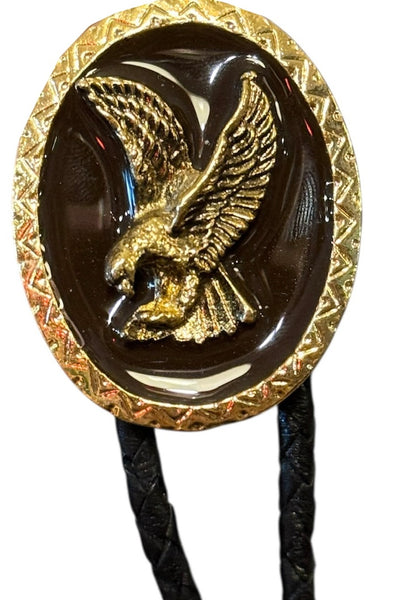 Bolo Tie - Gold / Bronze Eagle