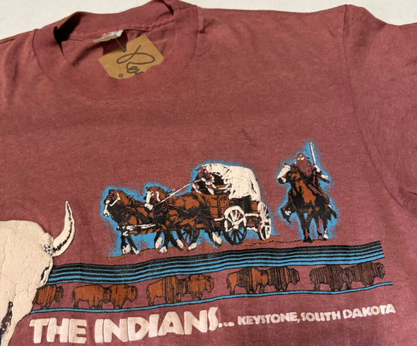 Vintage Mauve - The Indians T-shirt (S-M)