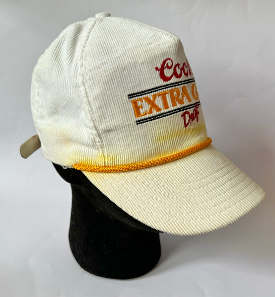 Vintage Coors Beer Corduroy Hat