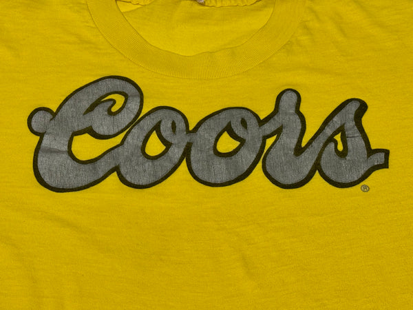 Vintage Yellow Coors Beer T-shirt (S)