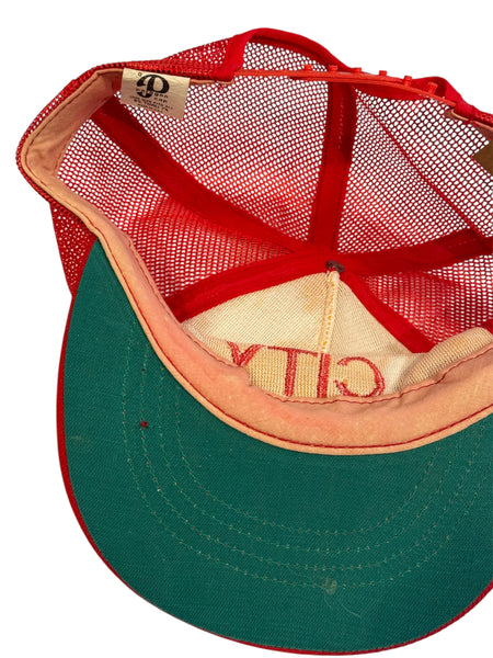 Vintage Red Kansas City Trucker Hat