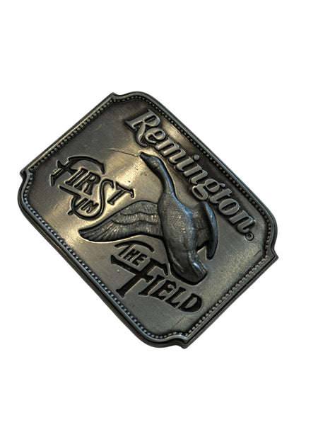 Vintage Belt Buckle - Remington Duck Metal