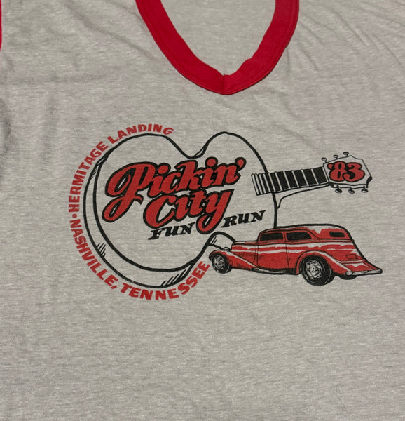 Nashville Car - Pickin’ City Vintage T-shirt (M/L)