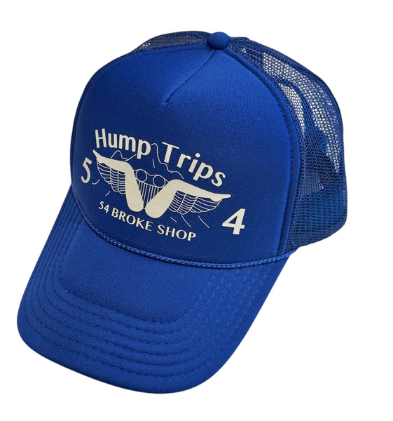 Vintage Hump Trips Blue Trucker Hat