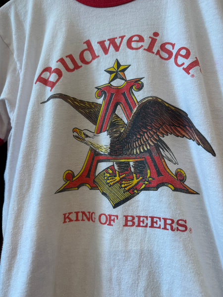 Vintage Budweiser Ringer T-shirt (M/L)