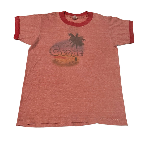 Vintage Gussie Palm Tree Ringer T-shirt (XS)