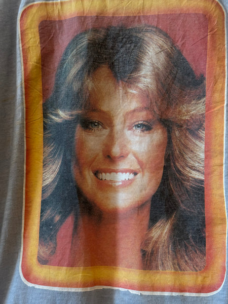 Vintage Blue Farrah Fawcett  T-shirt (S)