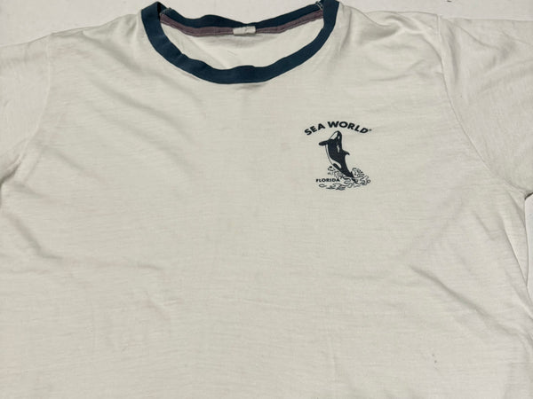 Vintage Sea World Ringer T-shirt (L)