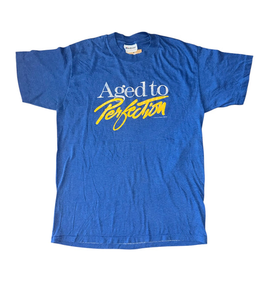 Vintage Aged To Perfection Blue T-shirt (L)