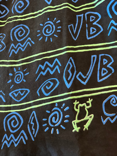 Vintage Neon Frog Jimmy Buffett Black T-shirt (L)