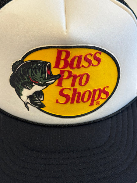 Vintage Bass Pro Puff Print Trucker Hat
