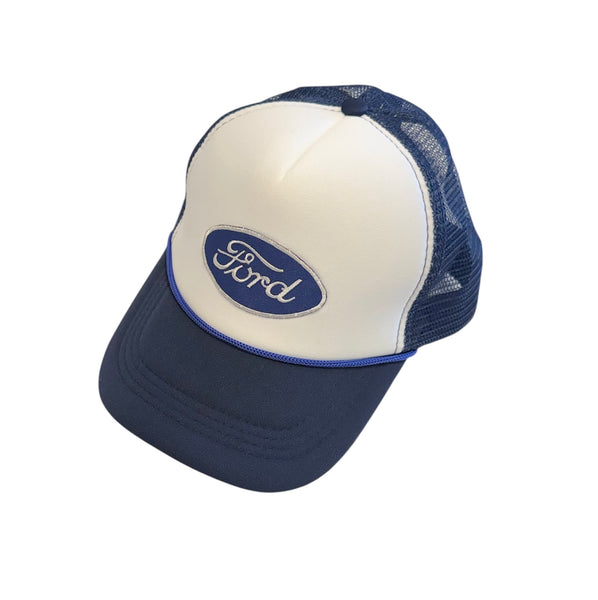 Ford - White & Blue Trucker Hat