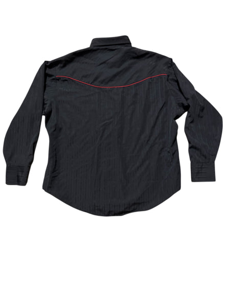 Vintage ‘Ely 1878’ Black Longhorns Western Shirt (XL/XXL)