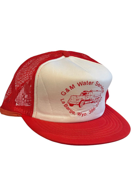Vintage G&M Water Service Red Trucker Hat