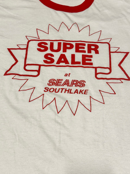 Vintage Sears Super Sale Ringer T-shirt (XL)