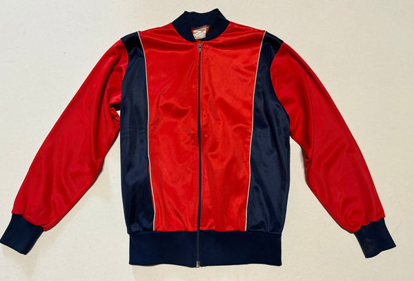 Vintage Red & Navy Sports Jacket -  (S)