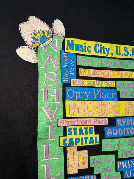 Vintage Neon Nashville Music City T-shirt (L)