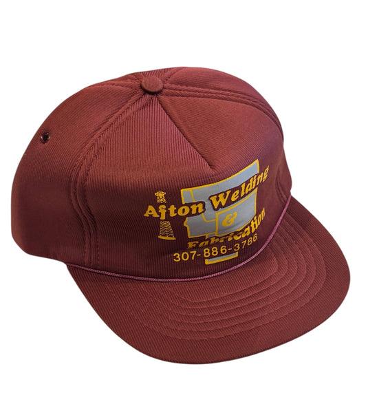 Vintage Afton Welding Burgundy Trucker Hat