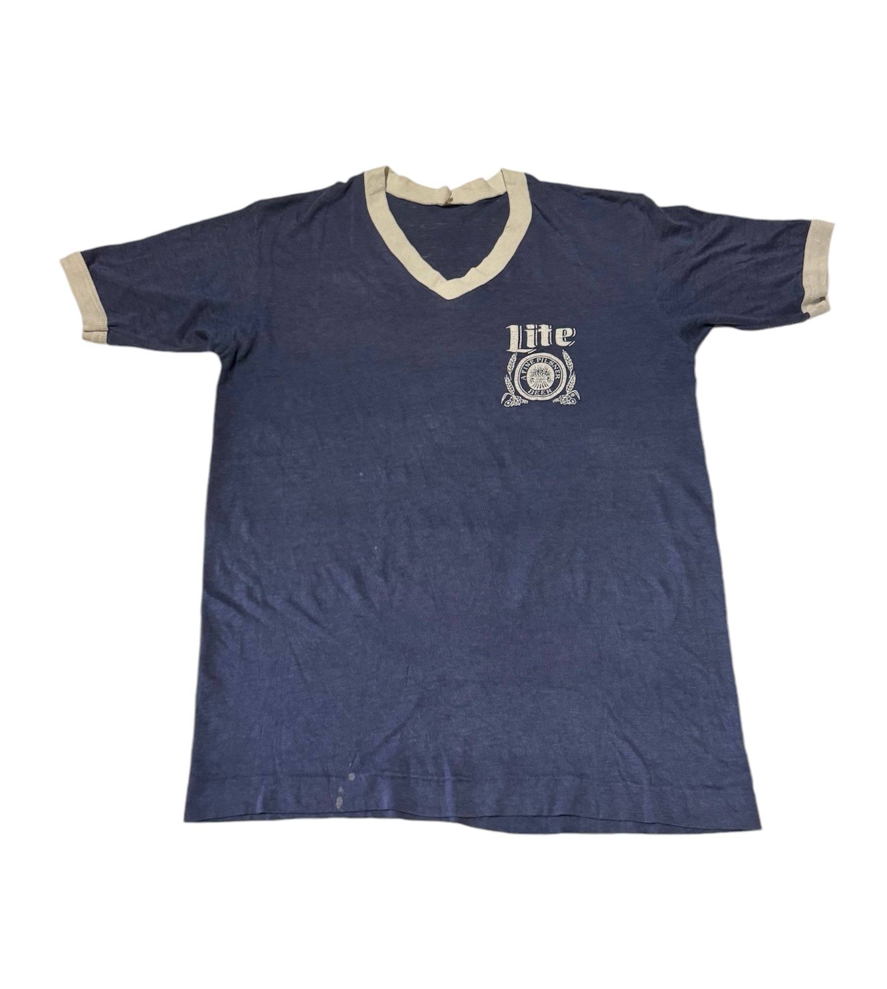 Vintage 82’ Lite Beer Blue Ringer T-shirt (S)