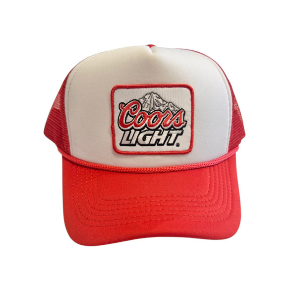 Coors Light Mountains Red Trucker Hat