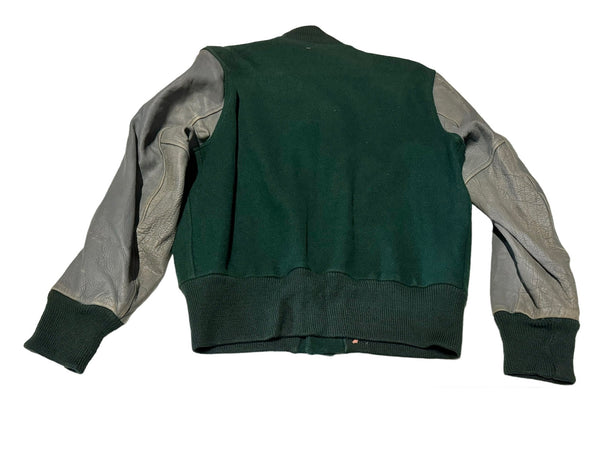 Vintage Wool Green Letterman Jacket (M)