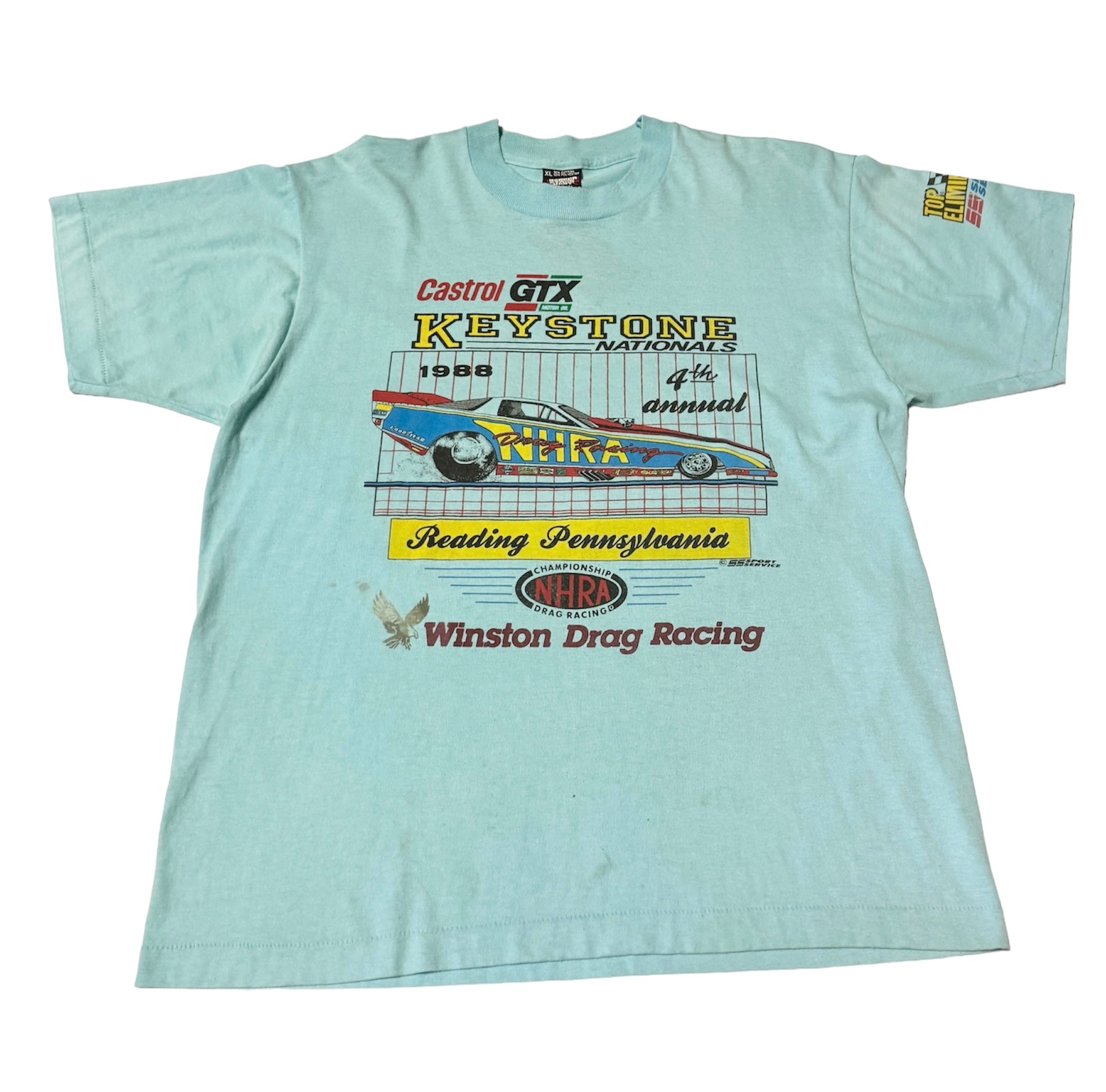 Vintage Winston Drag Racing - Light Blue T-shirt (L-XL)