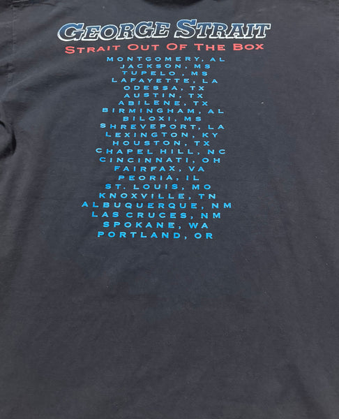 Vintage Black George Strait - ‘Strait out of the Box’ T-shirt (L)