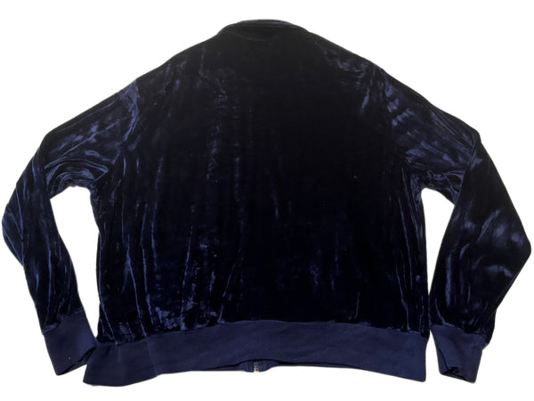 Vintage Dark Blue Velour Jacket (L-XXL)