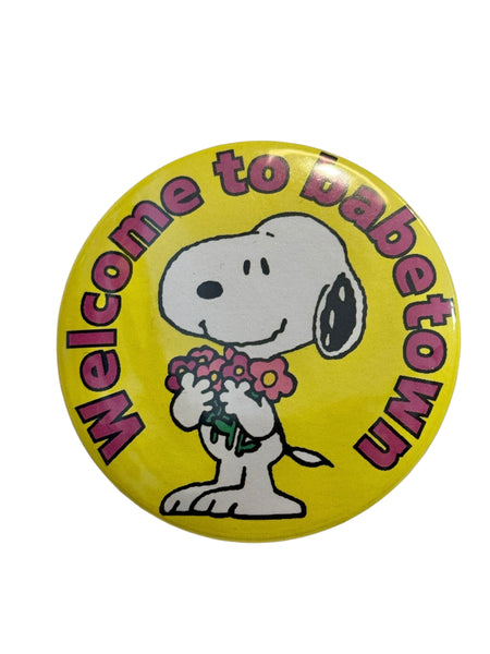 Snoopy - Welcome to Babetown - Large Badge - 6.5cm