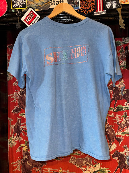 Vintage Glitter Blue ‘I’m a Satisfier’  T-shirt (L)