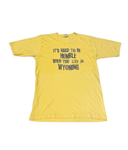 Vintage Yellow - Humble in Wyoming Ringer T-shirt (S/M)