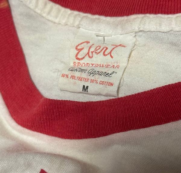 Vintage ‘I Rode the Bull at Gilley’s Pasadena Texas ’ Ringer T-shirt (M)