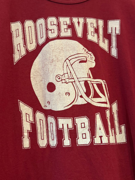 Vintage Burgundy Roosevelt Football T-shirt (L)