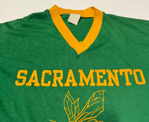 Vintage Green Sacramento Bee Baseball T-shirt (S-M)