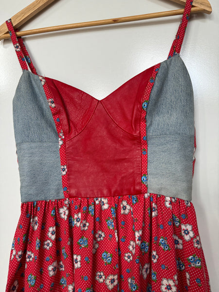 Vintage Red Western Mini Dress (8)