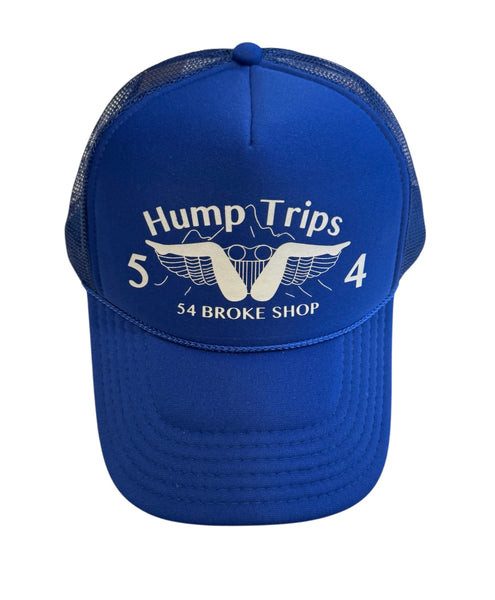 Vintage Hump Trips Blue Trucker Hat