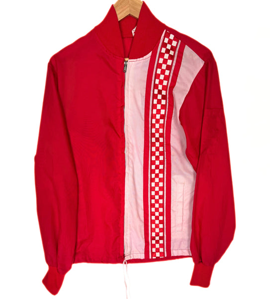 Vintage Red Checkered Windbreaker (S-M)