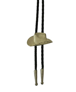 Bolo Tie - Silver Hat Bolo Tie, Made in the USA