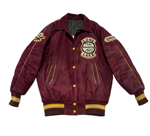 Vintage Burgundy Varsity Jacket (S-M)