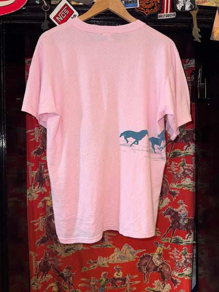 Vintage Pink Kentucky Horses T-shirt (XL)