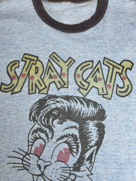Vintage Stray Cats 80s Ringer T-shirt (XS-S)