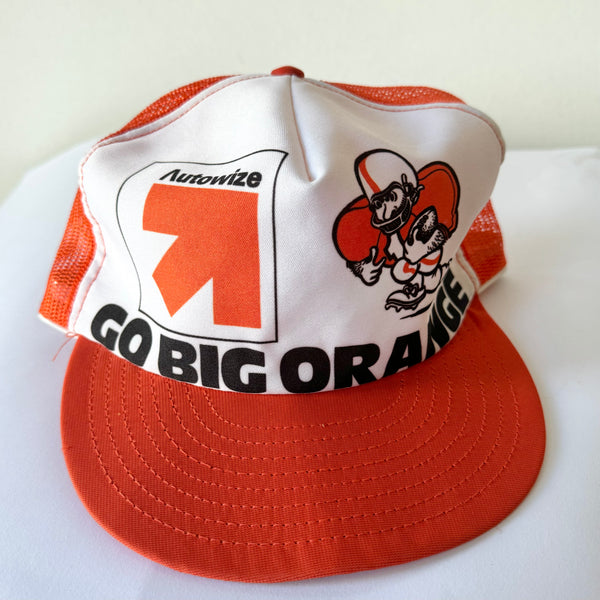 Vintage Go Big Orange Trucker Hat