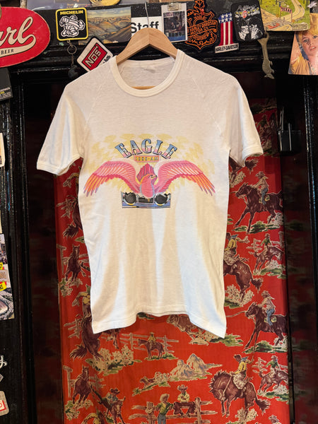 Vintage Eagle 1080.AM Ringer T-shirt (S/M)