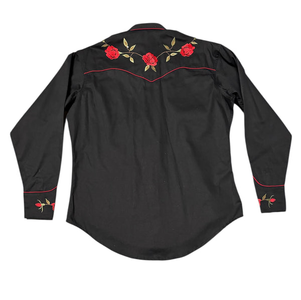 Rockmount Ranch Wear Western Shirt - Black Rose Embroidery