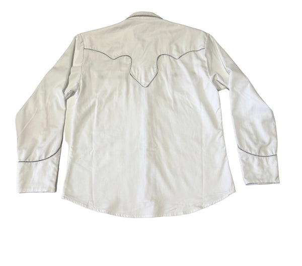 Scully Western Shirt - Smile Pocket White